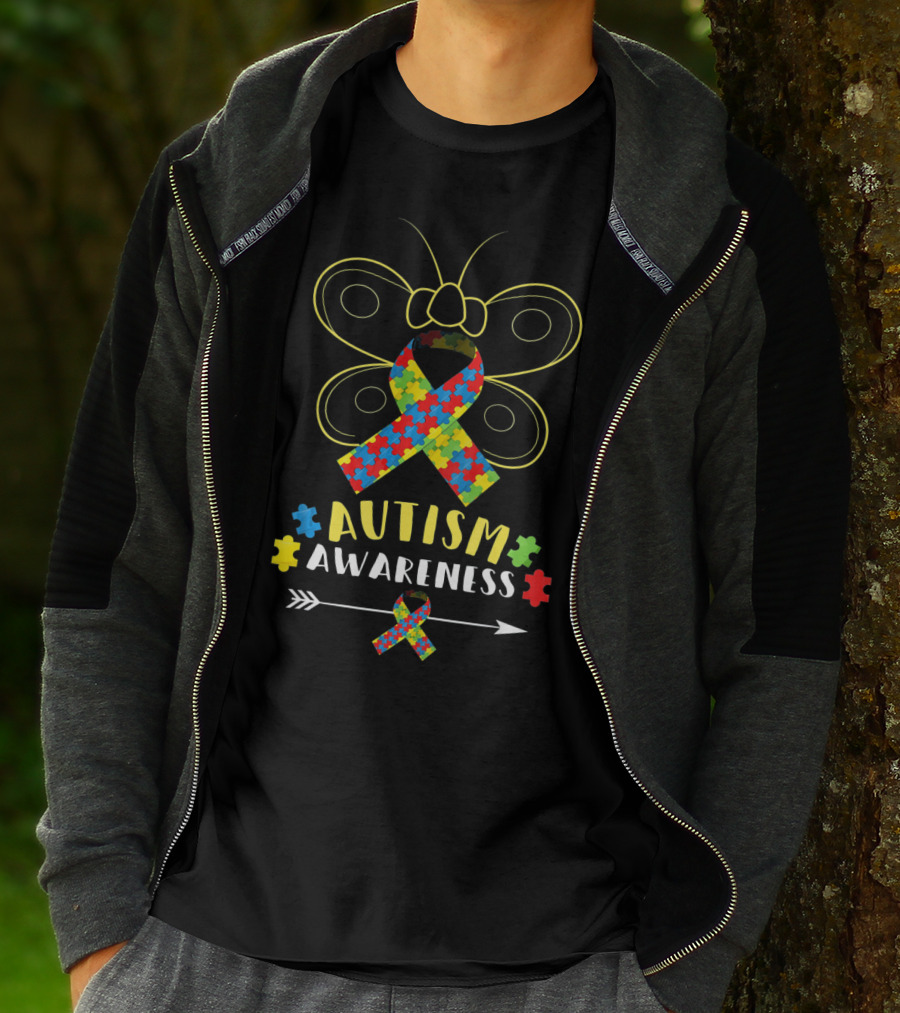 Autism Awareness Butterfly Puzzle T-Shirt