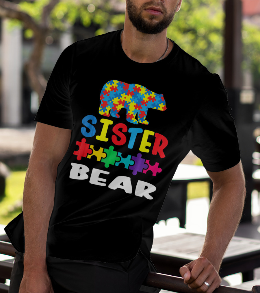Sister Bear Puzzle Autism Kid T-Shirt