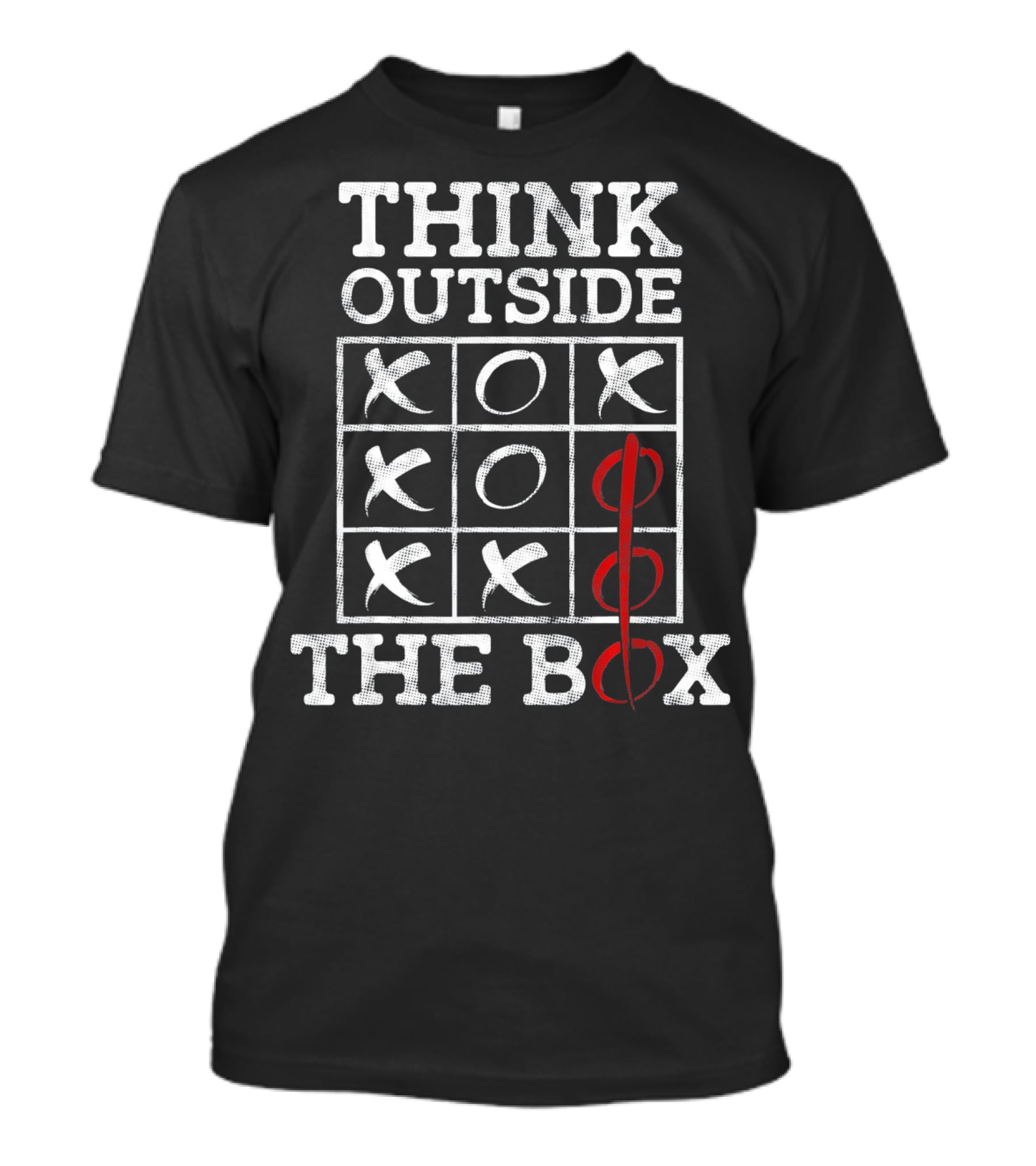 Think Outside The Box Tic Tac Toe Autism Awareness T-Shirt