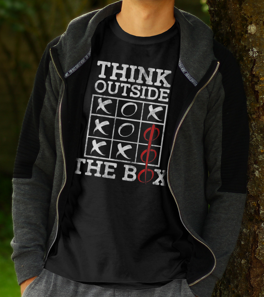 Think Outside The Box Tic Tac Toe Autism Awareness T-Shirt
