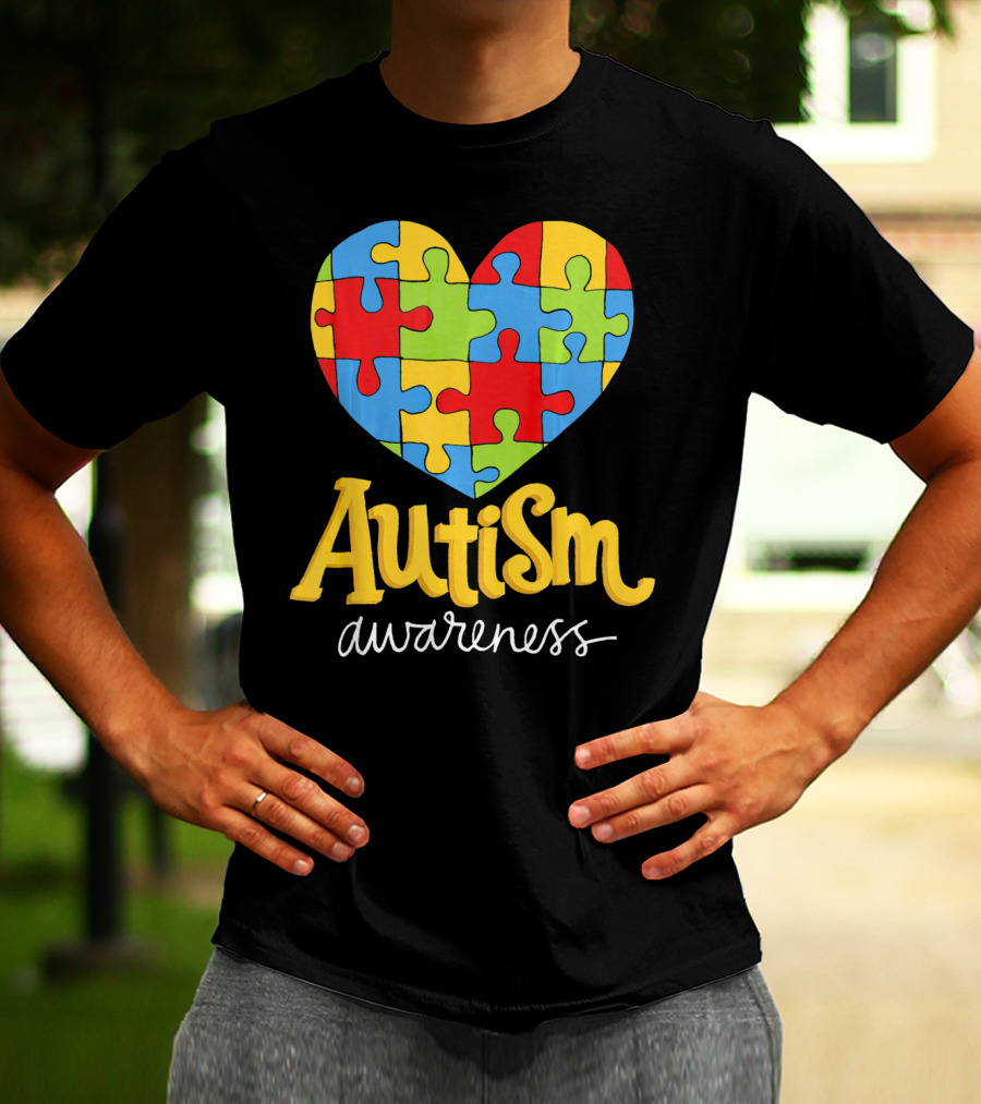 Puzzle Heart Autism Awareness Autism T-Shirt