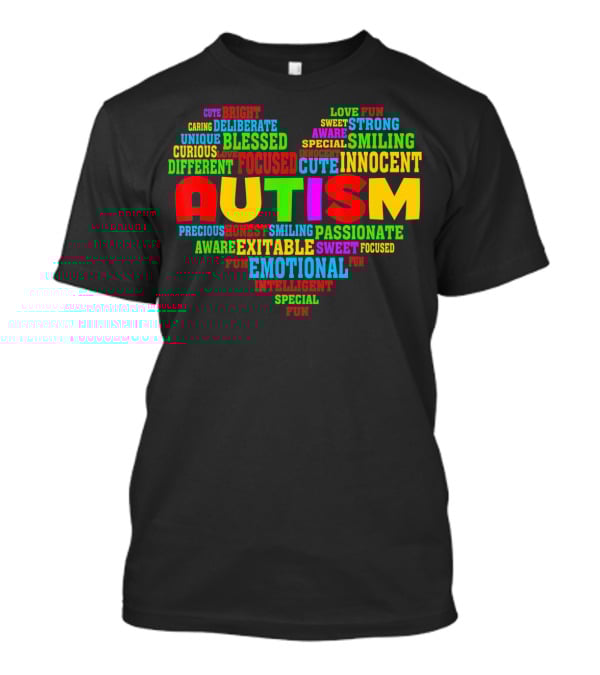 Autism Awareness Heart Emotional Focused Innocent Unique Blessed T-Shirt