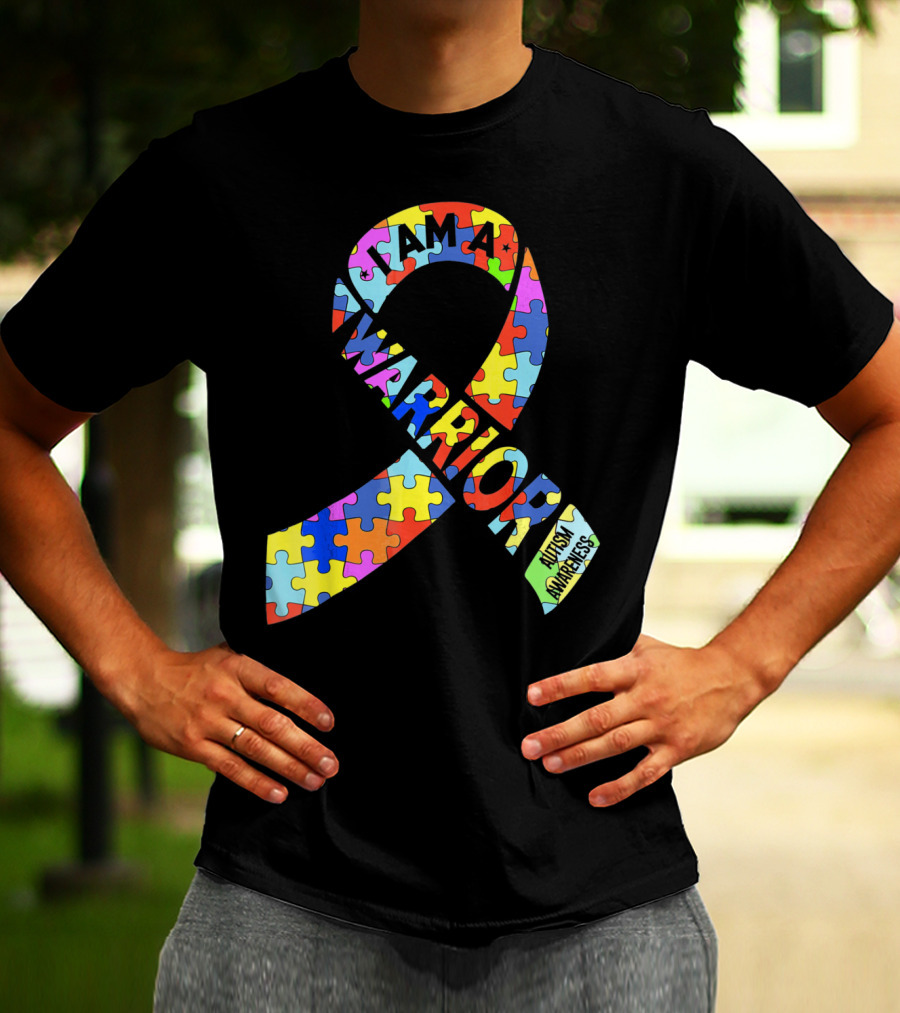 I Am A Warrior Autism Awareness Puzzle T-Shirt