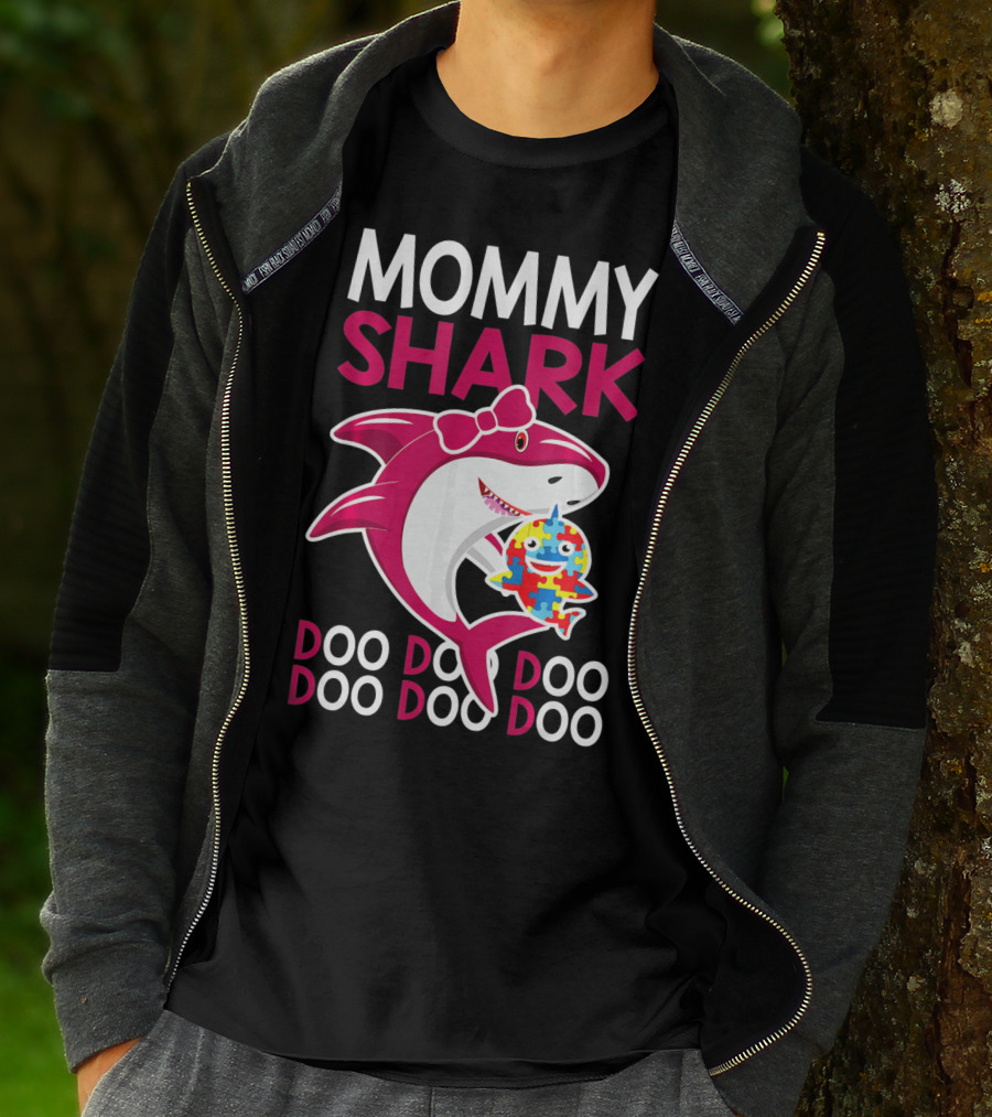 Mommy Shark Autism Awareness Doo Doo Doo T-Shirt