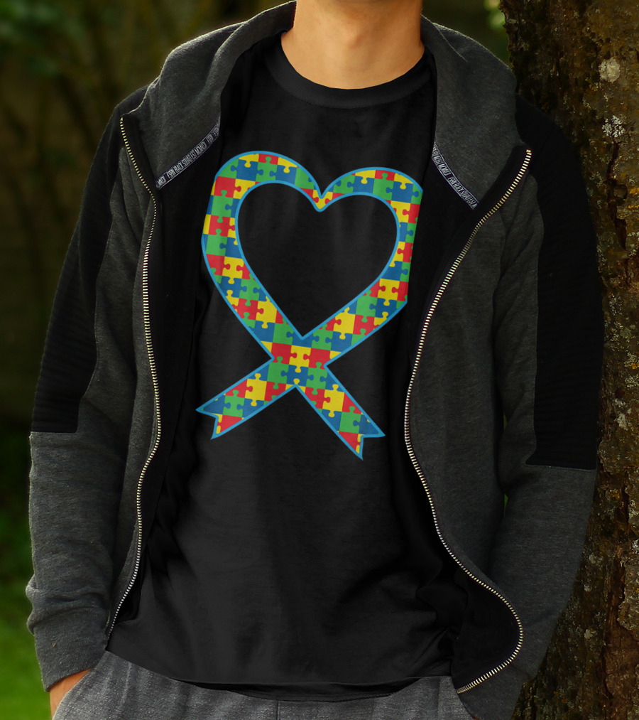 Autism ASD Aspergers Puzzle Heart T-Shirt