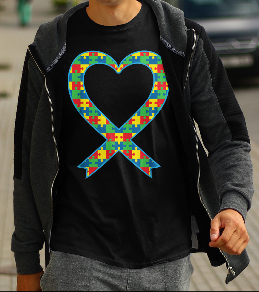 Autism ASD Aspergers Puzzle Heart T-Shirt
