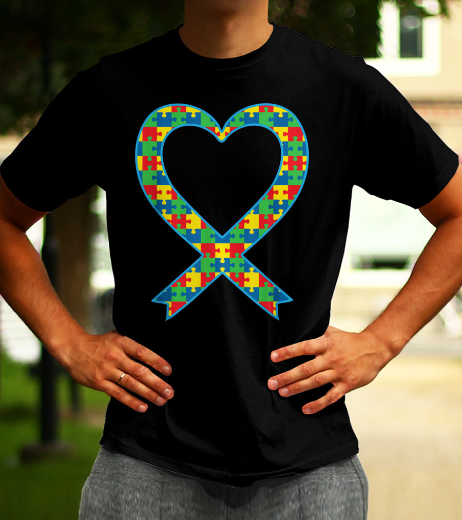 Autism ASD Aspergers Puzzle Heart T-Shirt