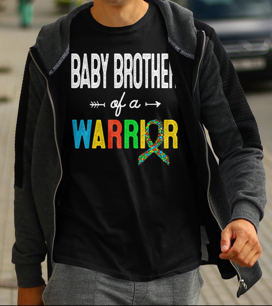 Baby Brother Of A Warrior Autism Awareness T-Shirt