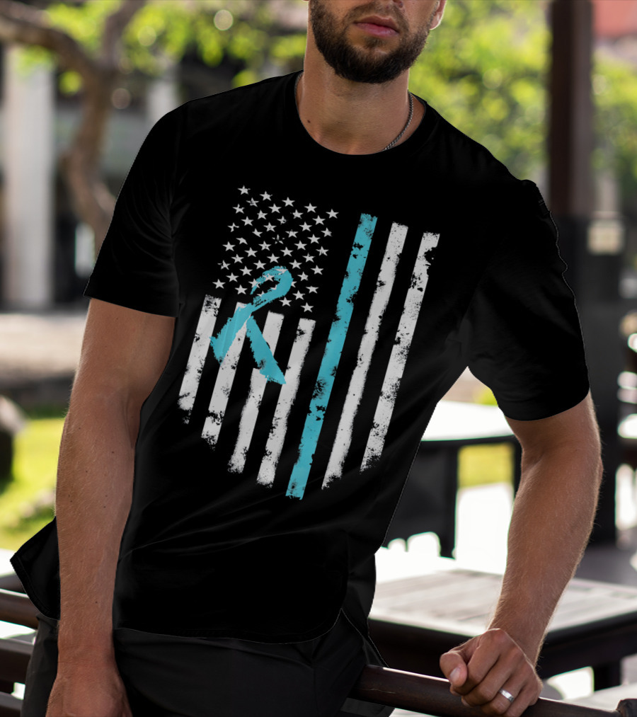 Scleroderma Awareness Support American Flag T-Shirt