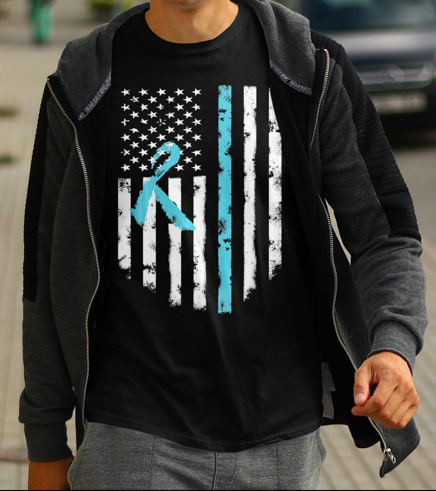 Scleroderma Awareness Support American Flag T-Shirt