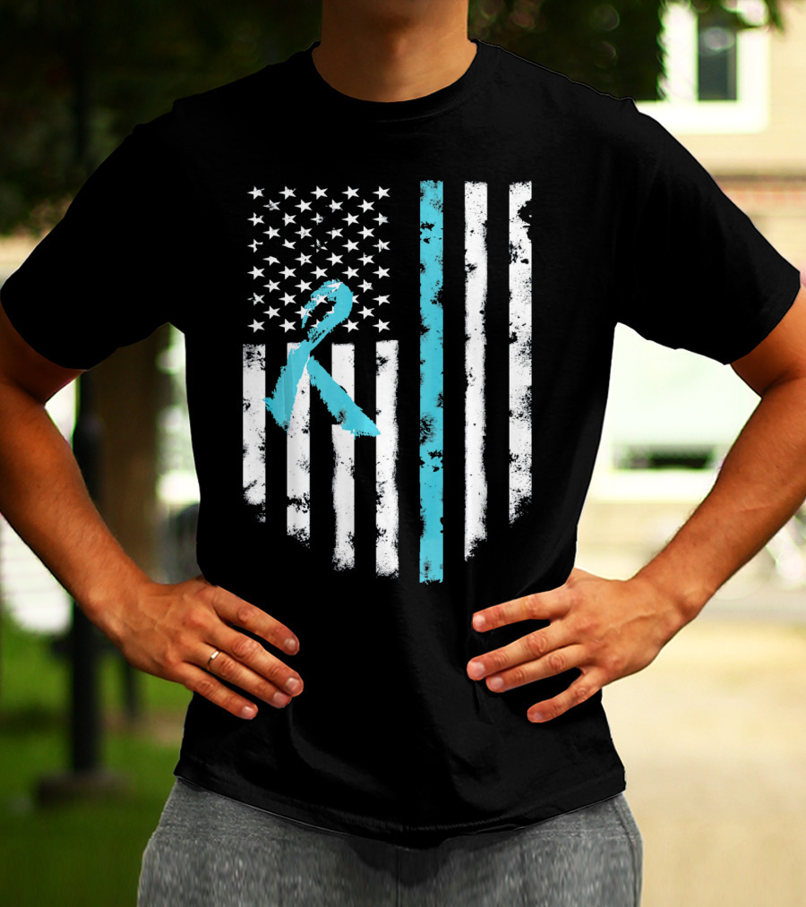 Scleroderma Awareness Support American Flag T-Shirt