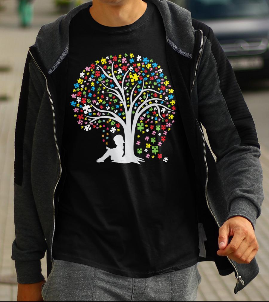 Autism Tree Puzzle Multicolor T-Shirt