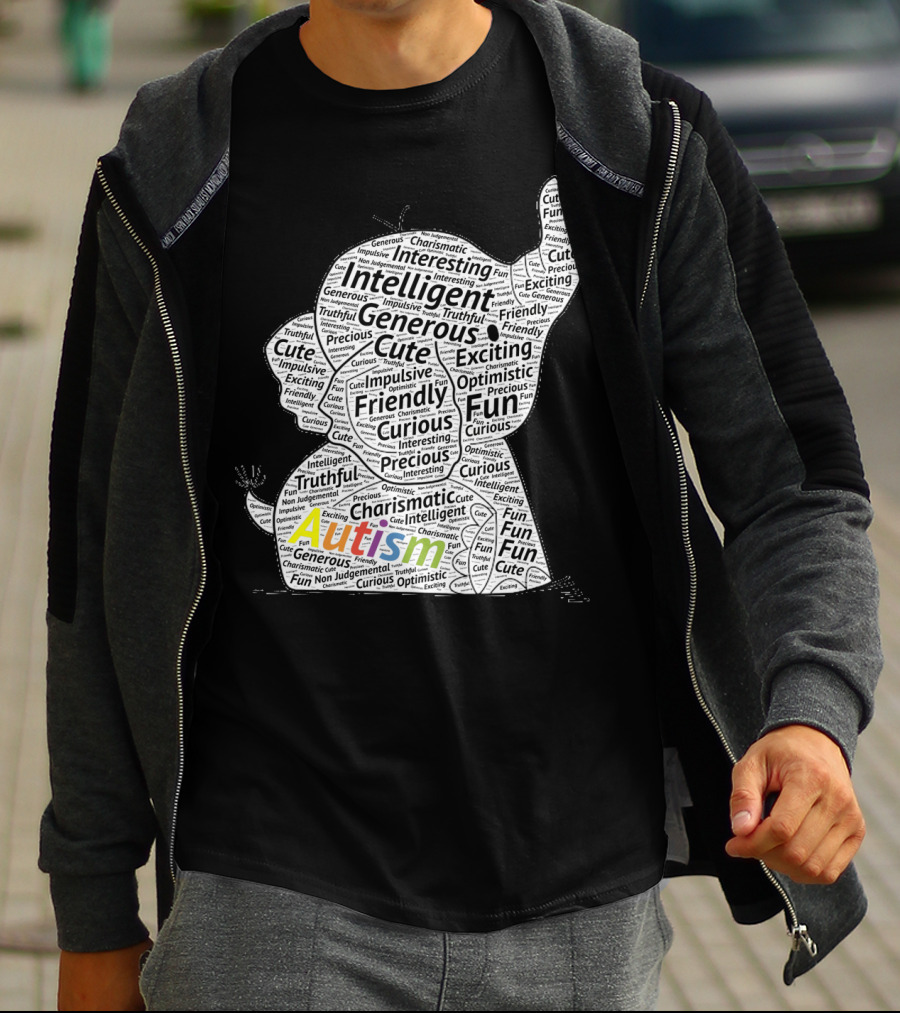 Autism Intelligent Generous Friendly Fun Elephant T-Shirt