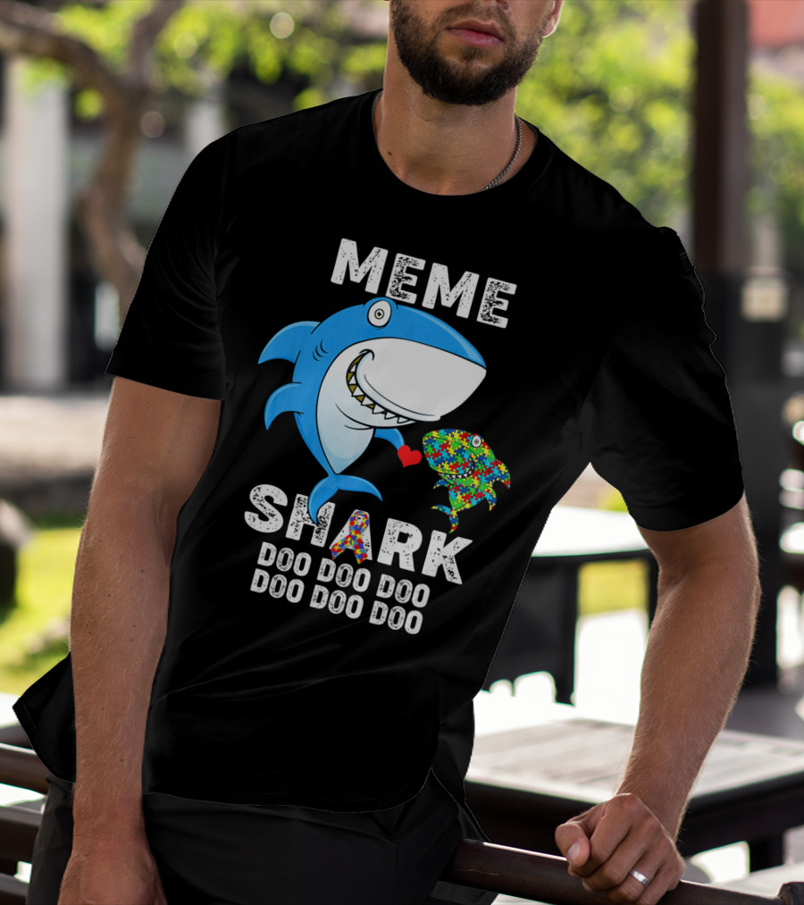Meme Shark Doo Doo Doo Autism Awareness T-Shirt