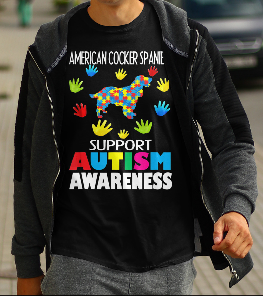 American Cocker Spaniels Support Autism Awareness T-Shirt