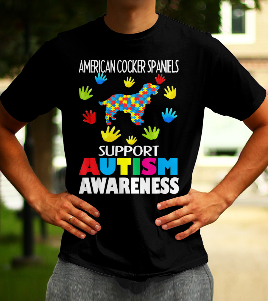 American Cocker Spaniels Support Autism Awareness T-Shirt