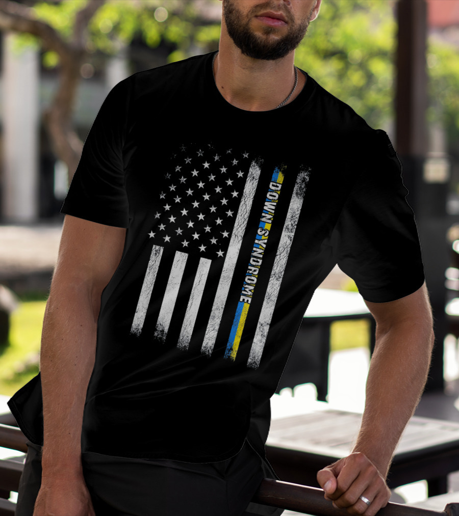 American Flag Down Syndrome Awareness T-Shirt
