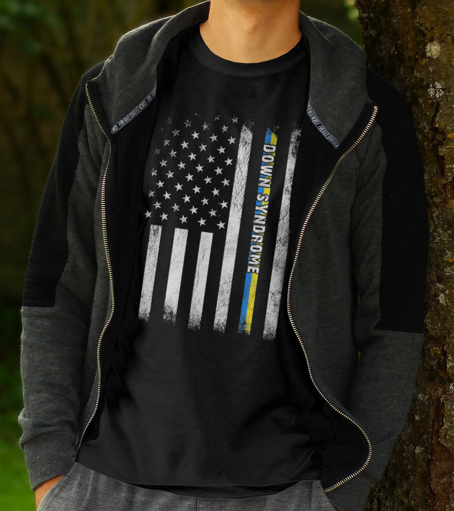 American Flag Down Syndrome Awareness T-Shirt