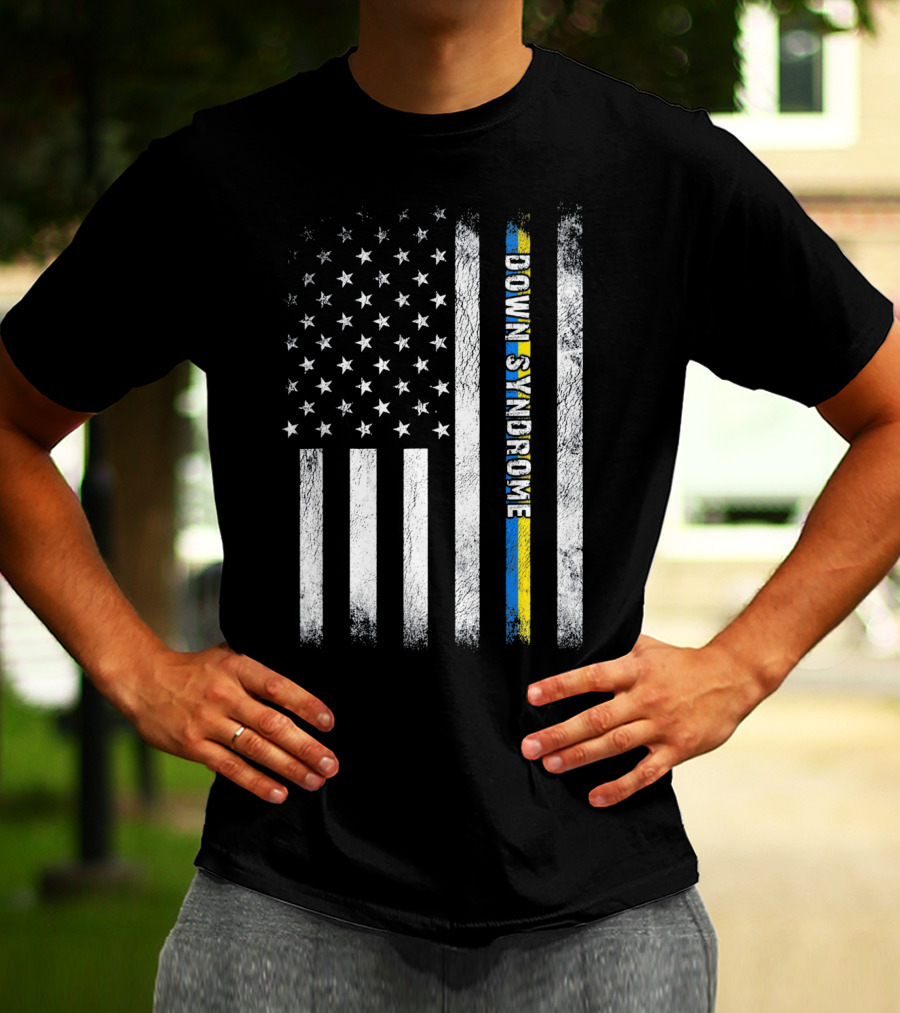 American Flag Down Syndrome Awareness T-Shirt