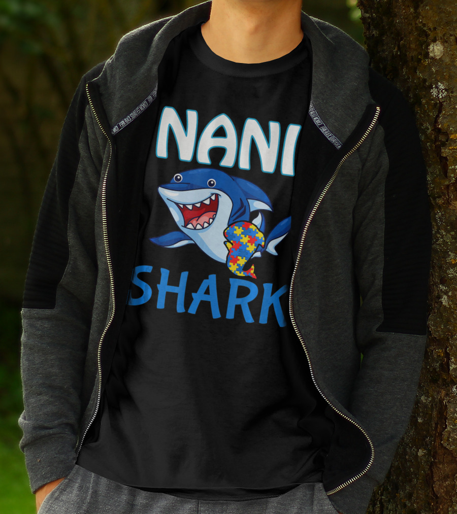 Nani Shark Autism Awareness Puzzle T-Shirt