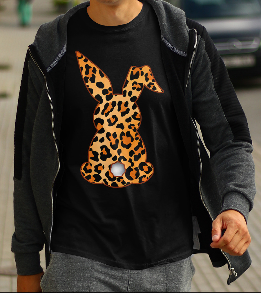Bunny Leopard Print Floral Pattern Rabbit T-Shirt