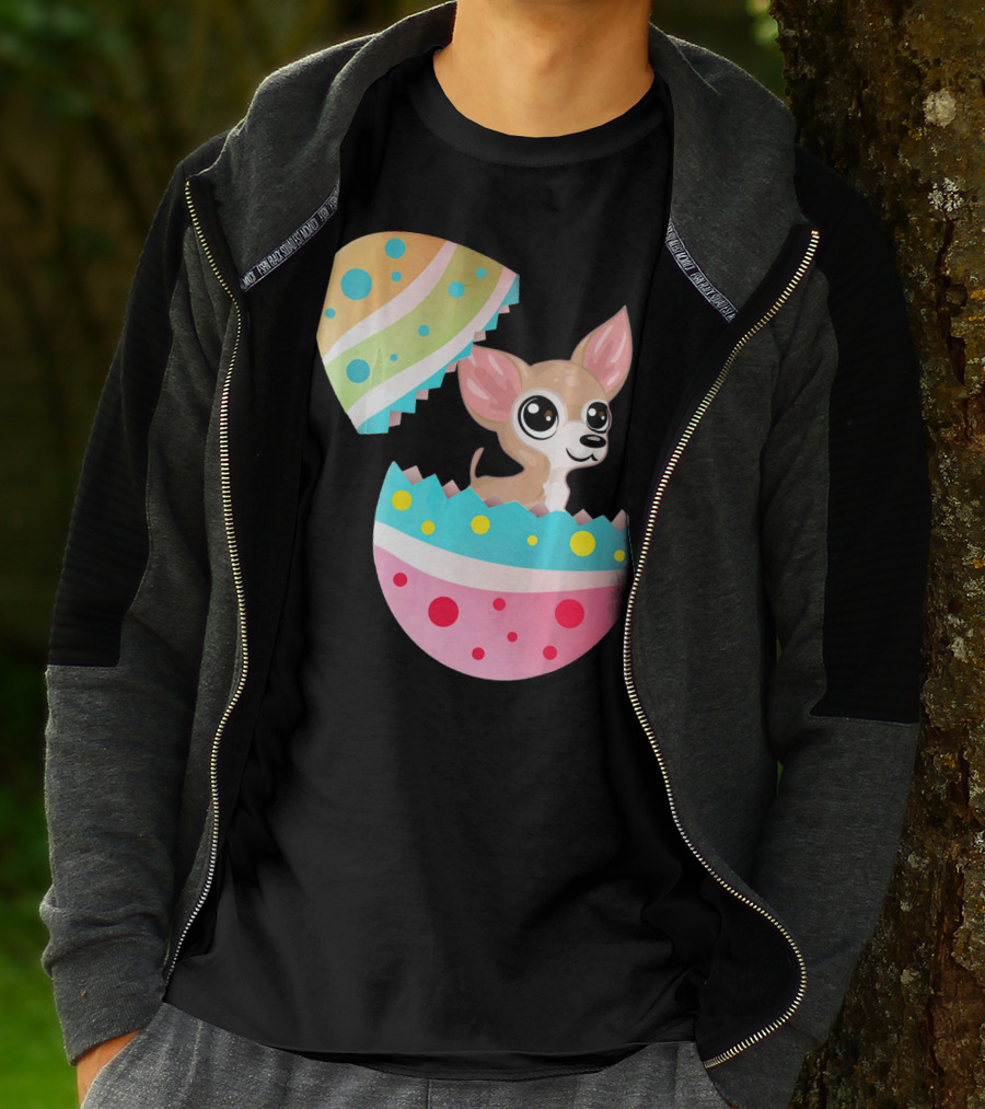Chihuahua Easter Egg Funny Chihu Happy Surprise T-Shirt