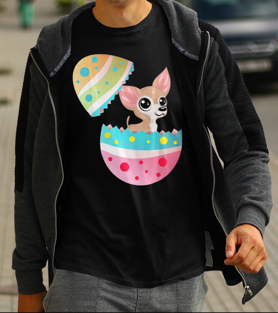 Chihuahua Easter Egg Funny Chihu Happy Surprise T-Shirt