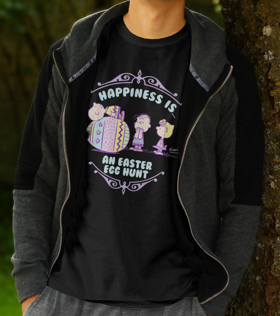 Happiness Is An Easter Egg Hunt Peanuts Charlie Brown T-Shirt