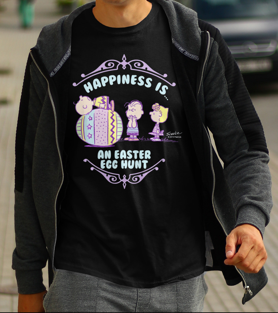 Happiness Is An Easter Egg Hunt Peanuts Charlie Brown T-Shirt