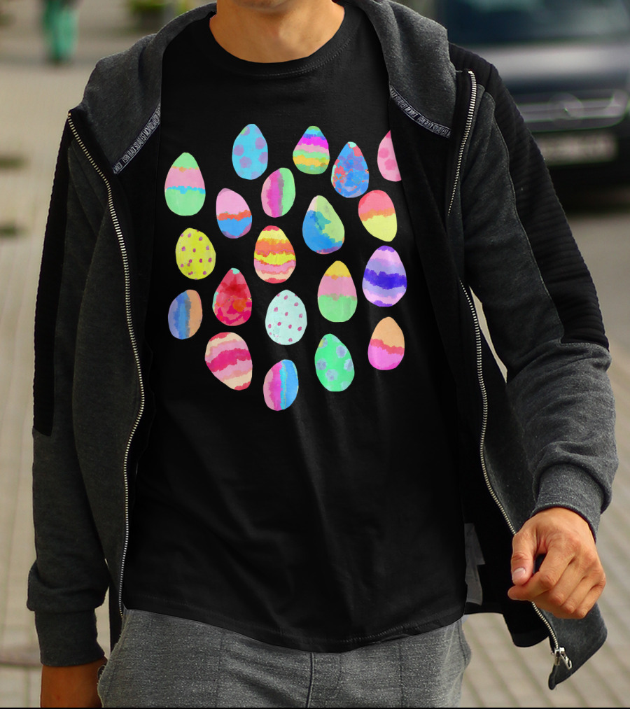 Colorful Painted Easter Egg Patterns Collection T-Shirt