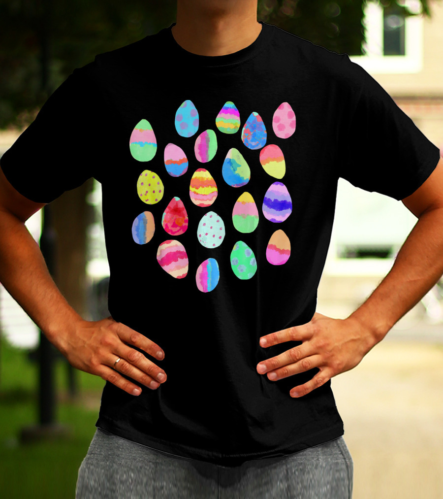 Colorful Painted Easter Egg Patterns Collection T-Shirt