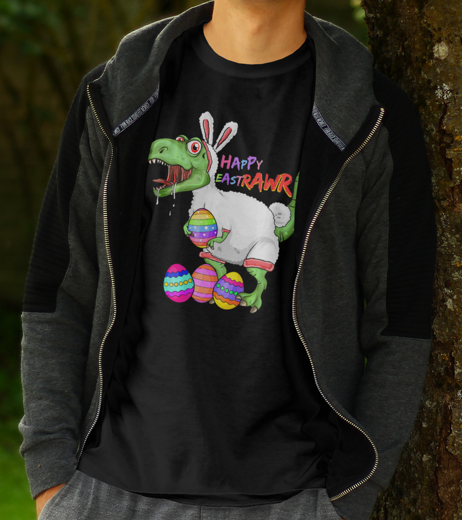 Happy Eastrawr Dinosaur Rex Easter Eggs Bunny Costume T-Shirt