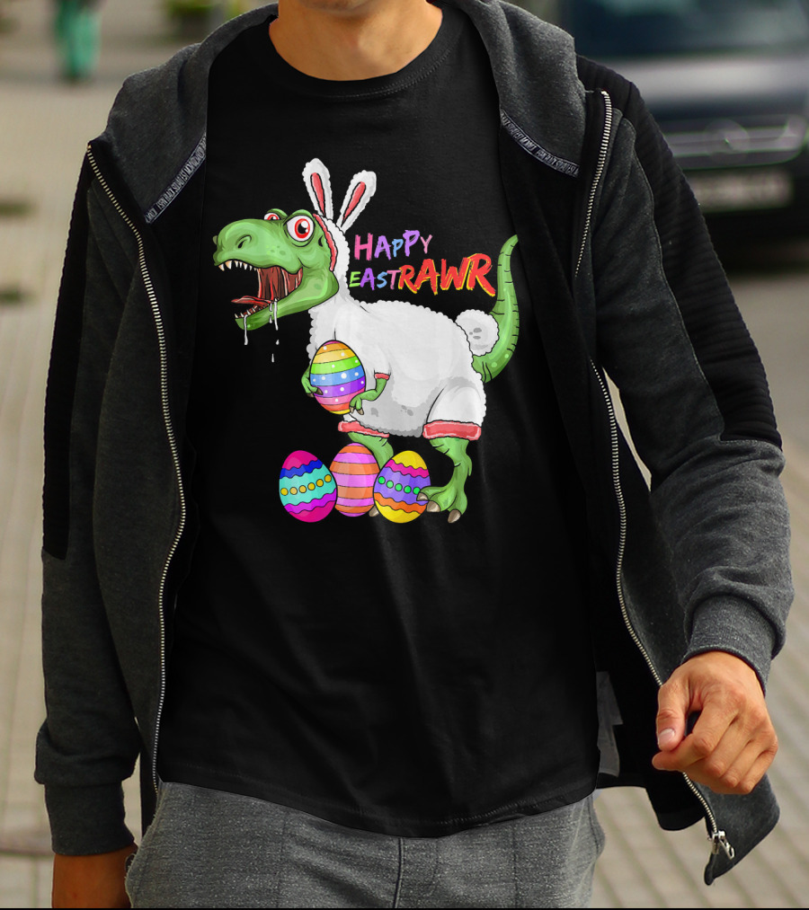 Happy Eastrawr Dinosaur Rex Easter Eggs Bunny Costume T-Shirt