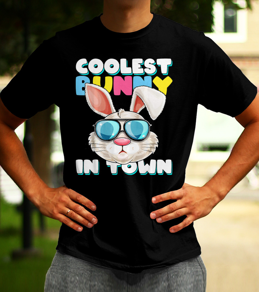 Coolest Bunny In Town Easter Bunny Costume T-Shirt