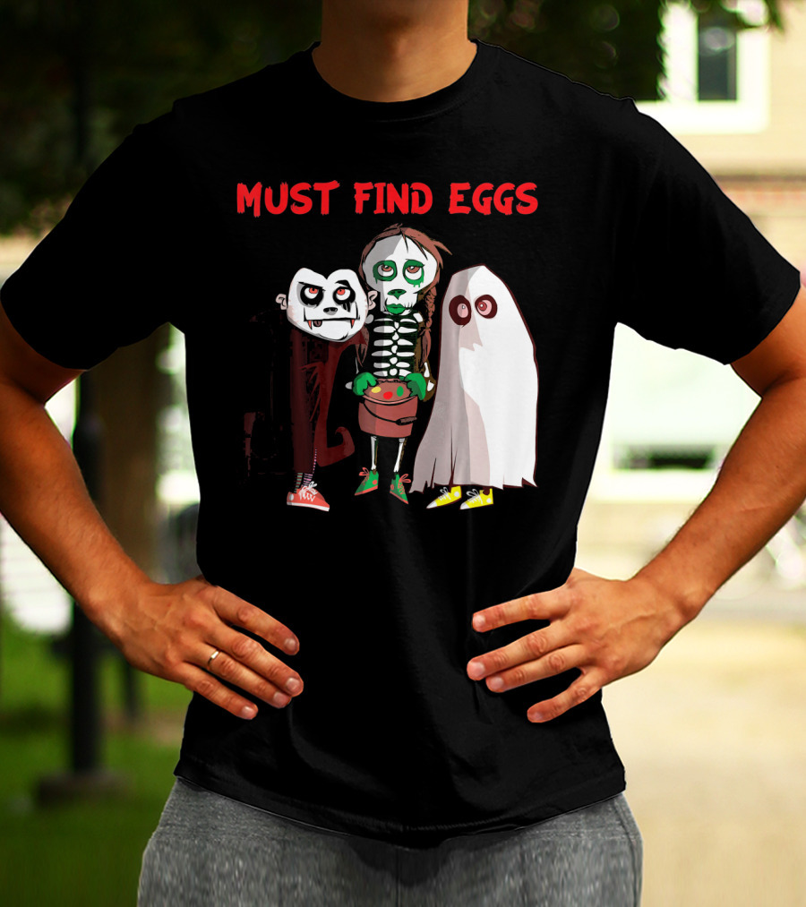 Must Find Eggs Funny Zombies Searching For Easter T-Shirt