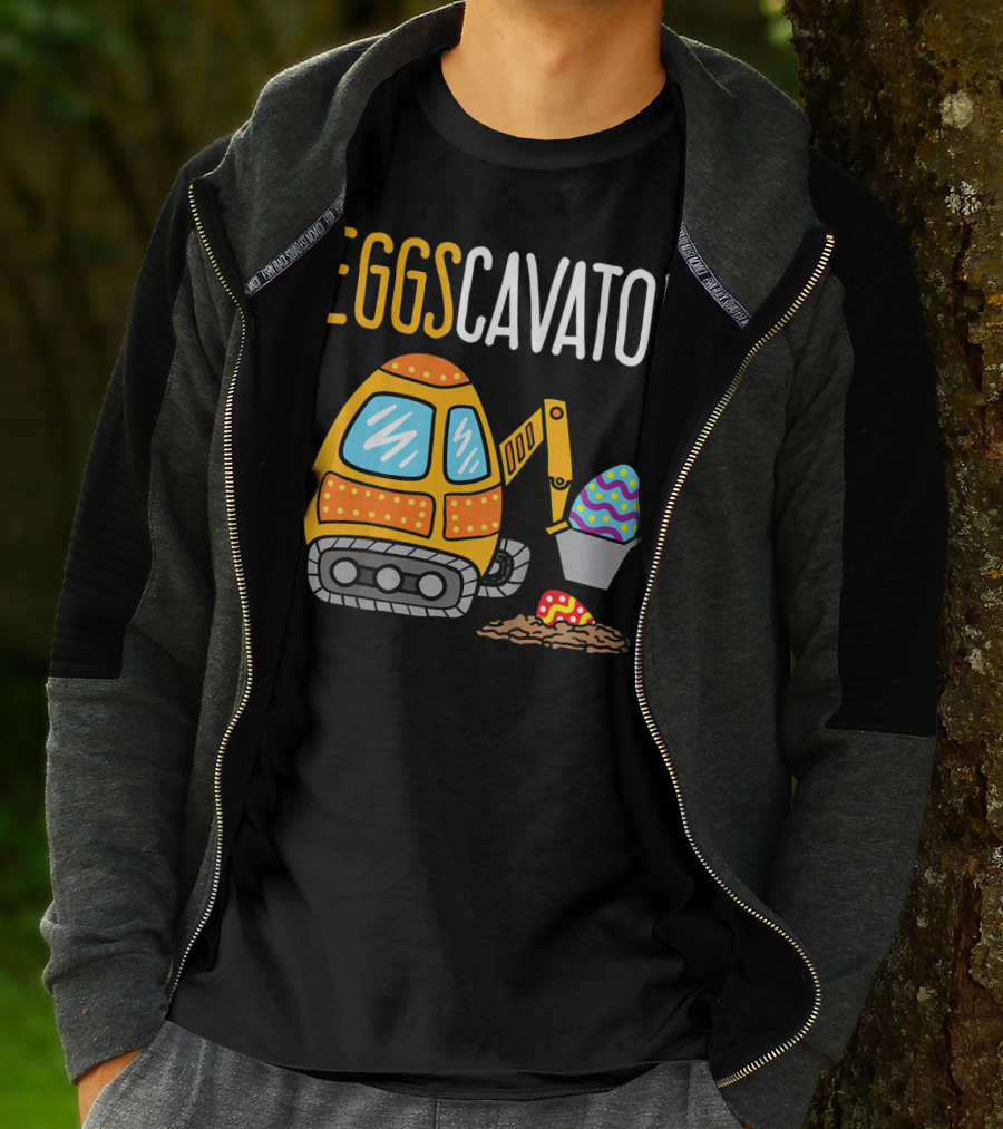 Eggscavator Kids Easter Egg-Digging Excavator Boys T-Shirt