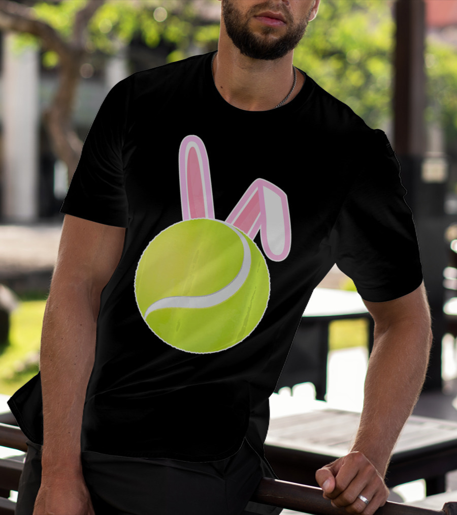 Tennis Ball With Easter Bunny Ears T-Shirt