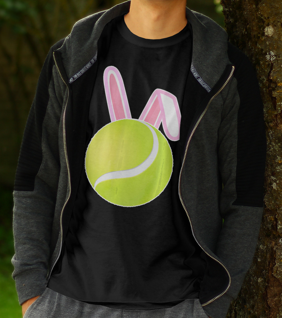 Tennis Ball With Easter Bunny Ears T-Shirt