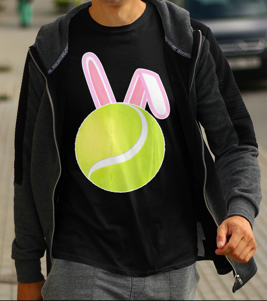 Tennis Ball With Easter Bunny Ears T-Shirt