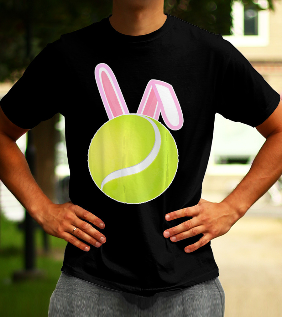 Tennis Ball With Easter Bunny Ears T-Shirt