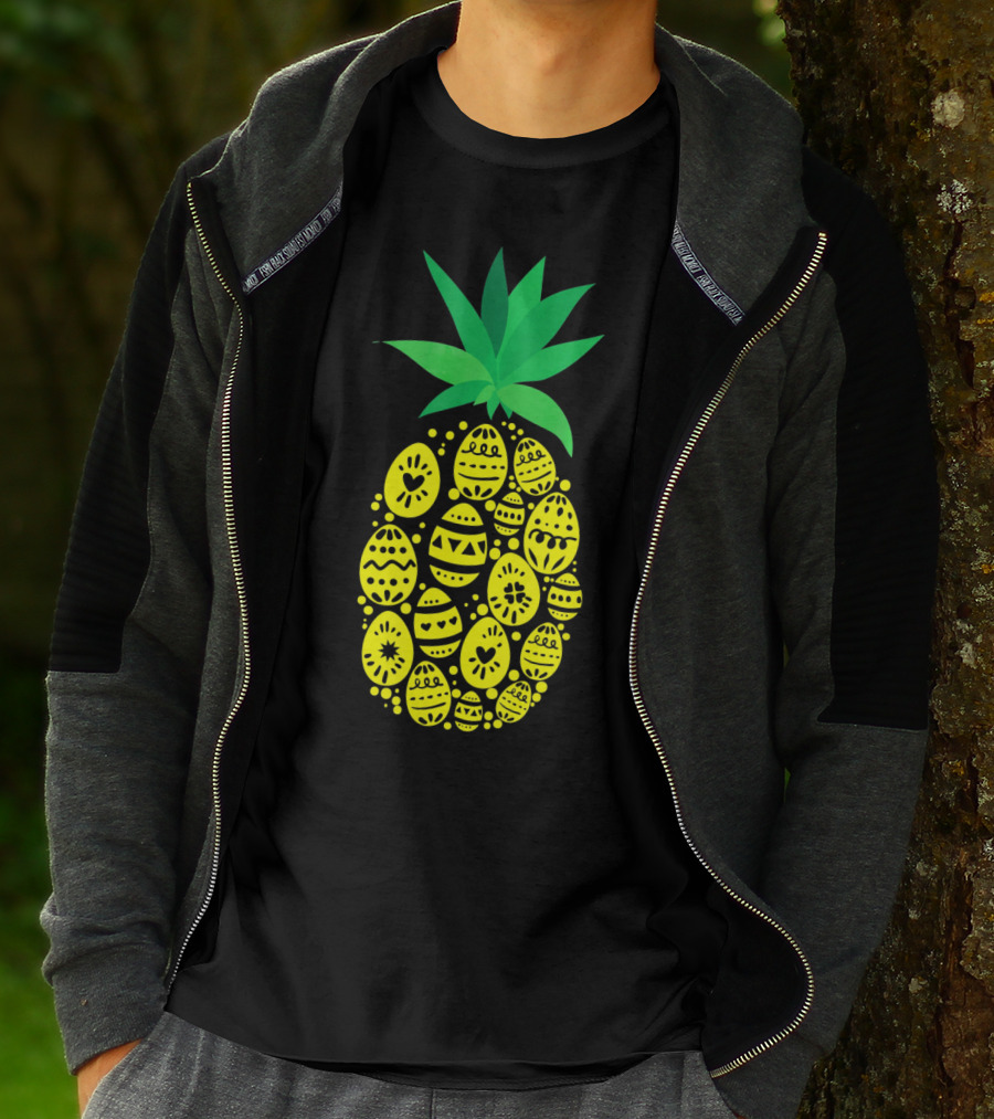 Funny Pineapple Easter Eggs Hunting East T-Shirt