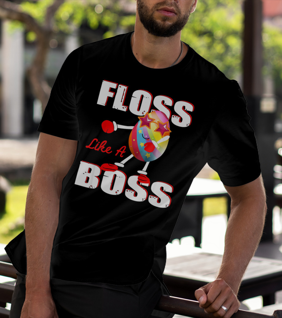 Floss Like A Boss Rainbow Star Egg T-Shirt