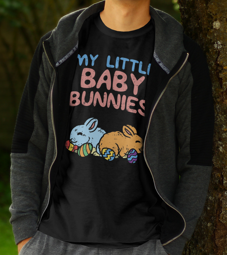 My Little Baby Bunnies Easter Bunnies With Eggs T-Shirt