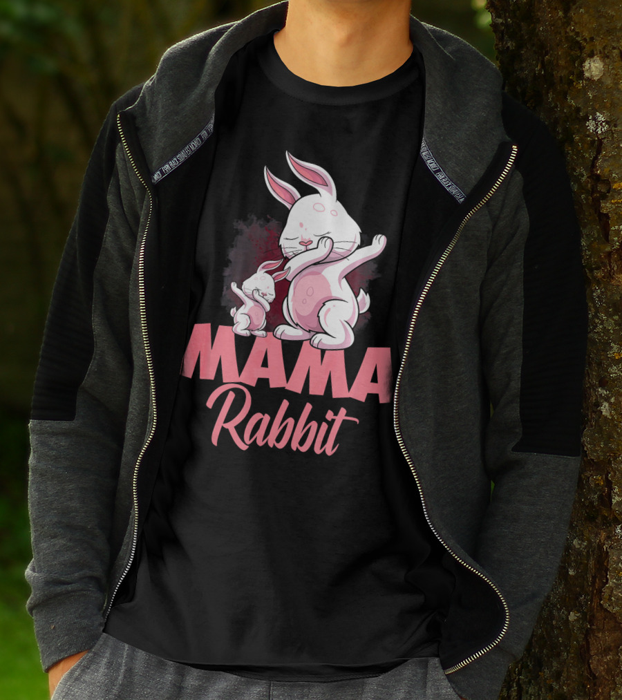 Mama Rabbit Matching Family Bunny Mama Rabbit T-Shirt