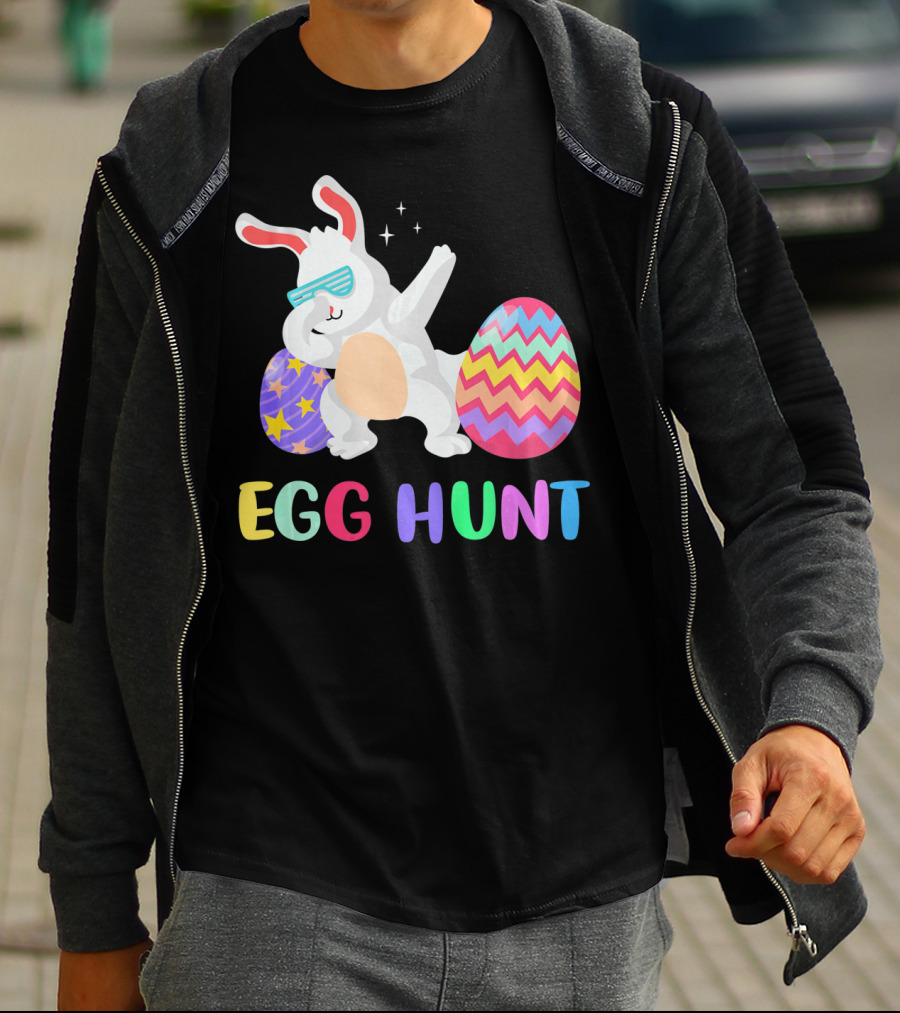 Easter Bunny Dabbing Egg Hunt Funny Easter T-Shirt