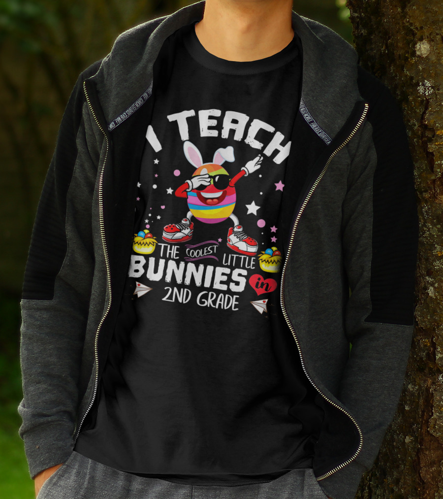 I Teach The Coolest Little Bunnies In 2nd Grade T-Shirt