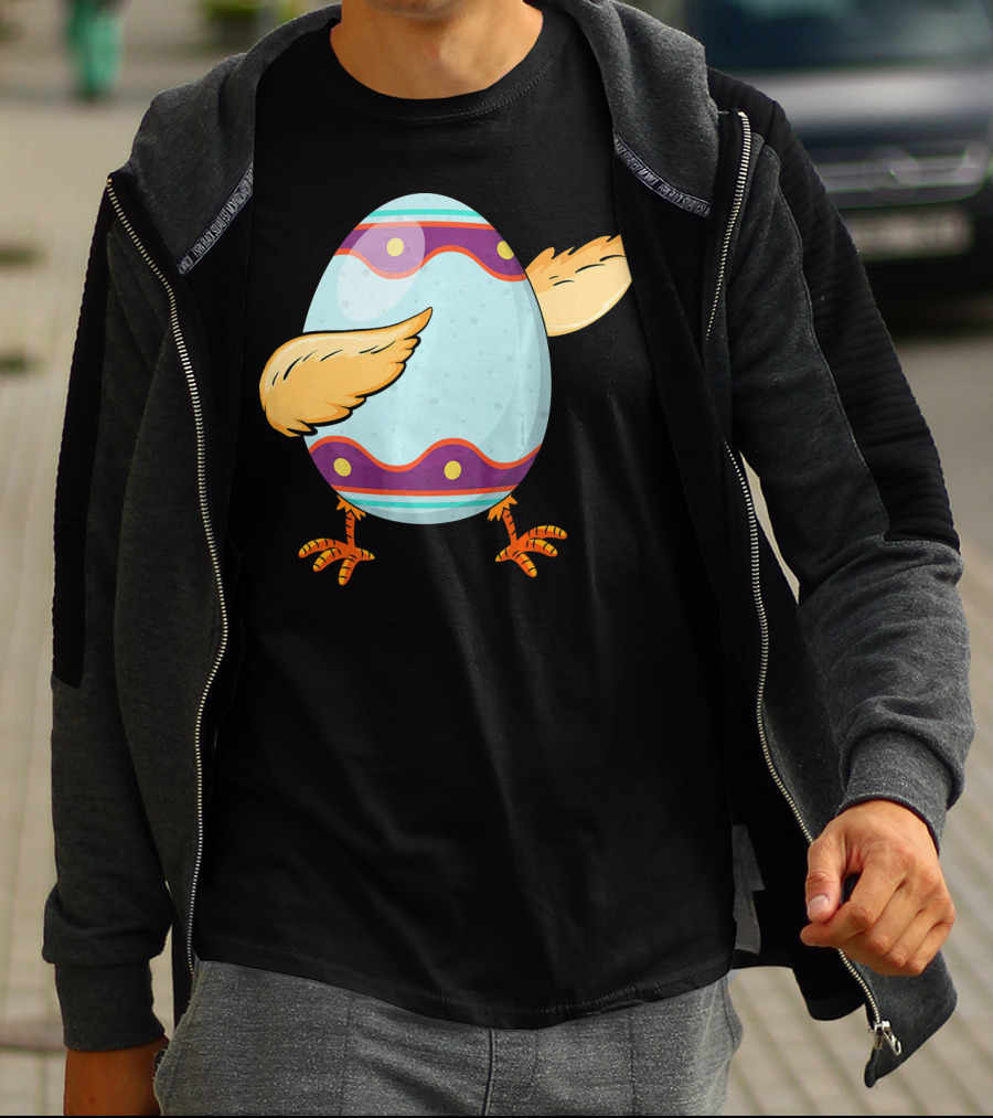 Happy Easter Day Funny Dabbing Egg With Wings And Feet T-Shirt