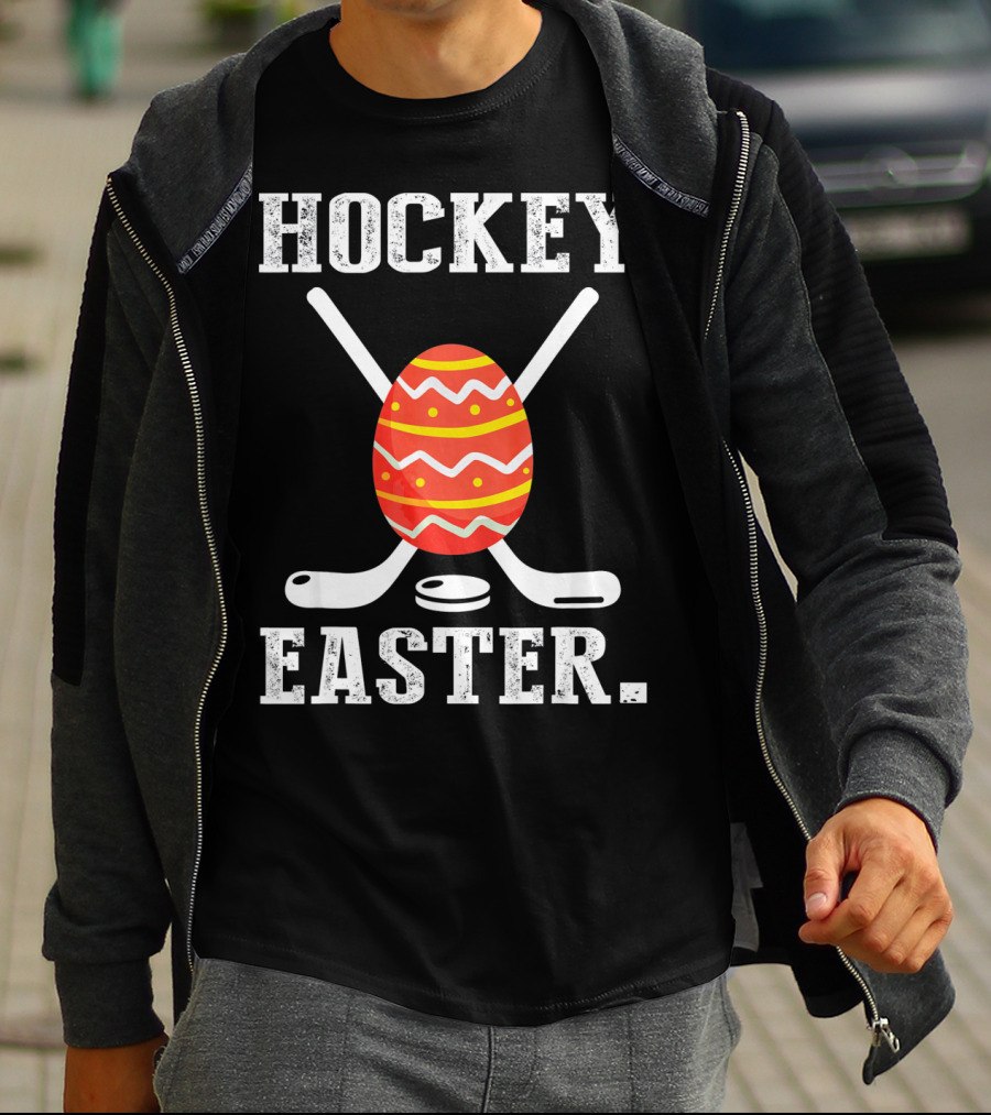 Hockey Easter Egg Crossed Sticks T-Shirt