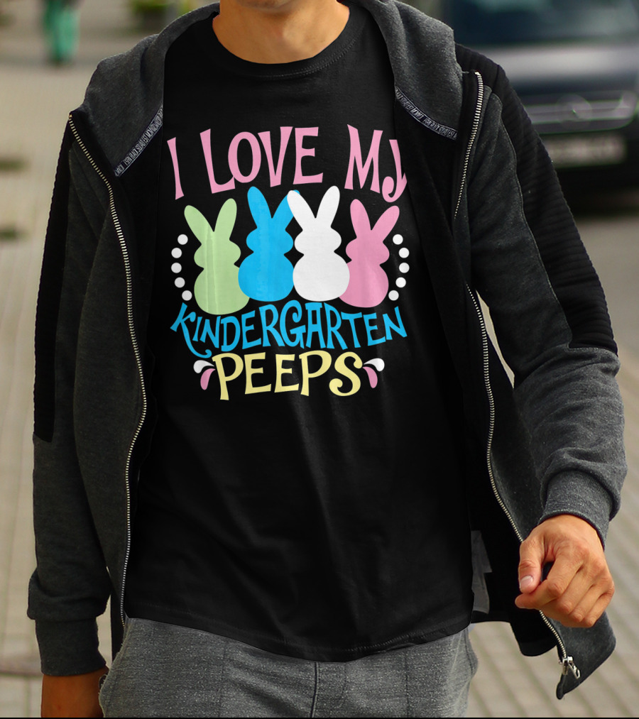 I Love My Kindergarten Peeps Easter Bunnies T-Shirt
