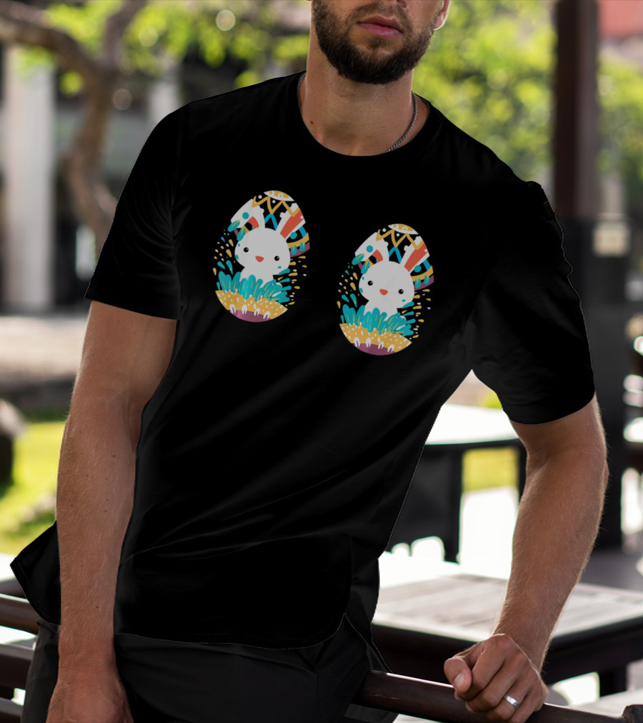 Easter Day Colorful Rabbit In Decorative Egg T-Shirt